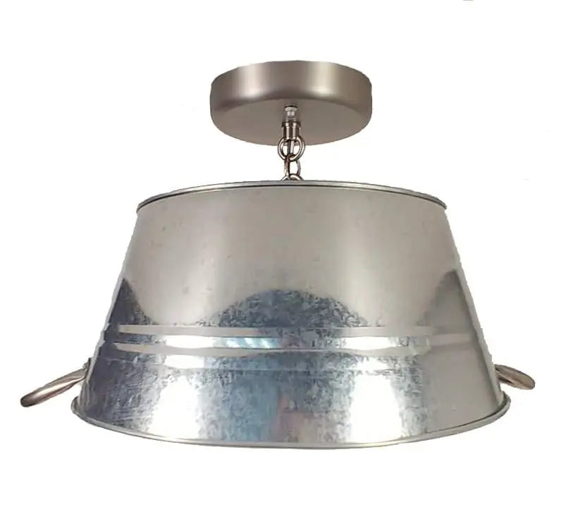  Galvanized Laundry Wash Tub Ceiling Light