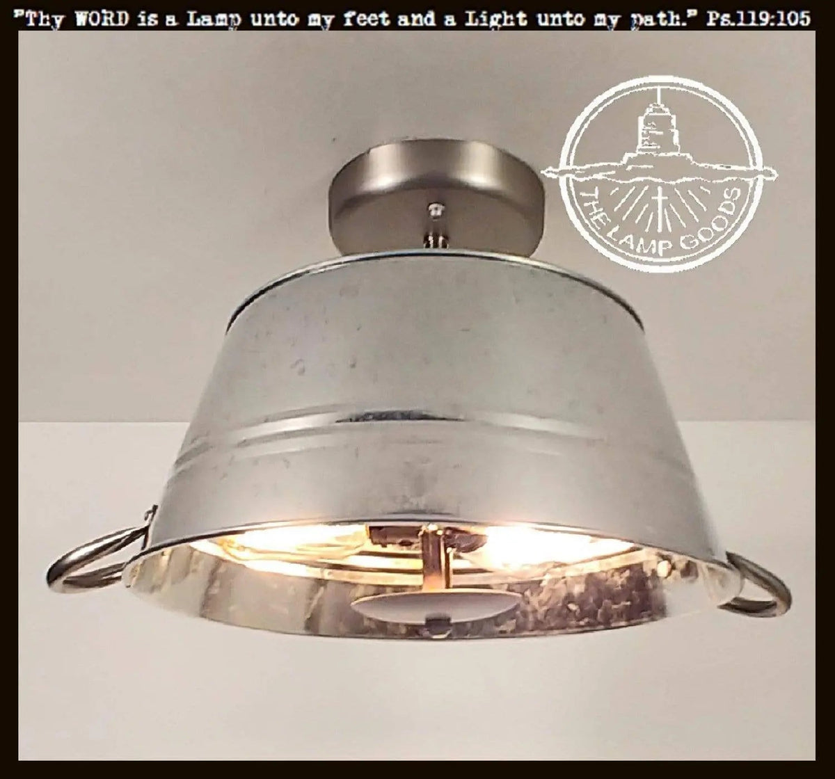  Galvanized Laundry Wash Tub Ceiling Light
