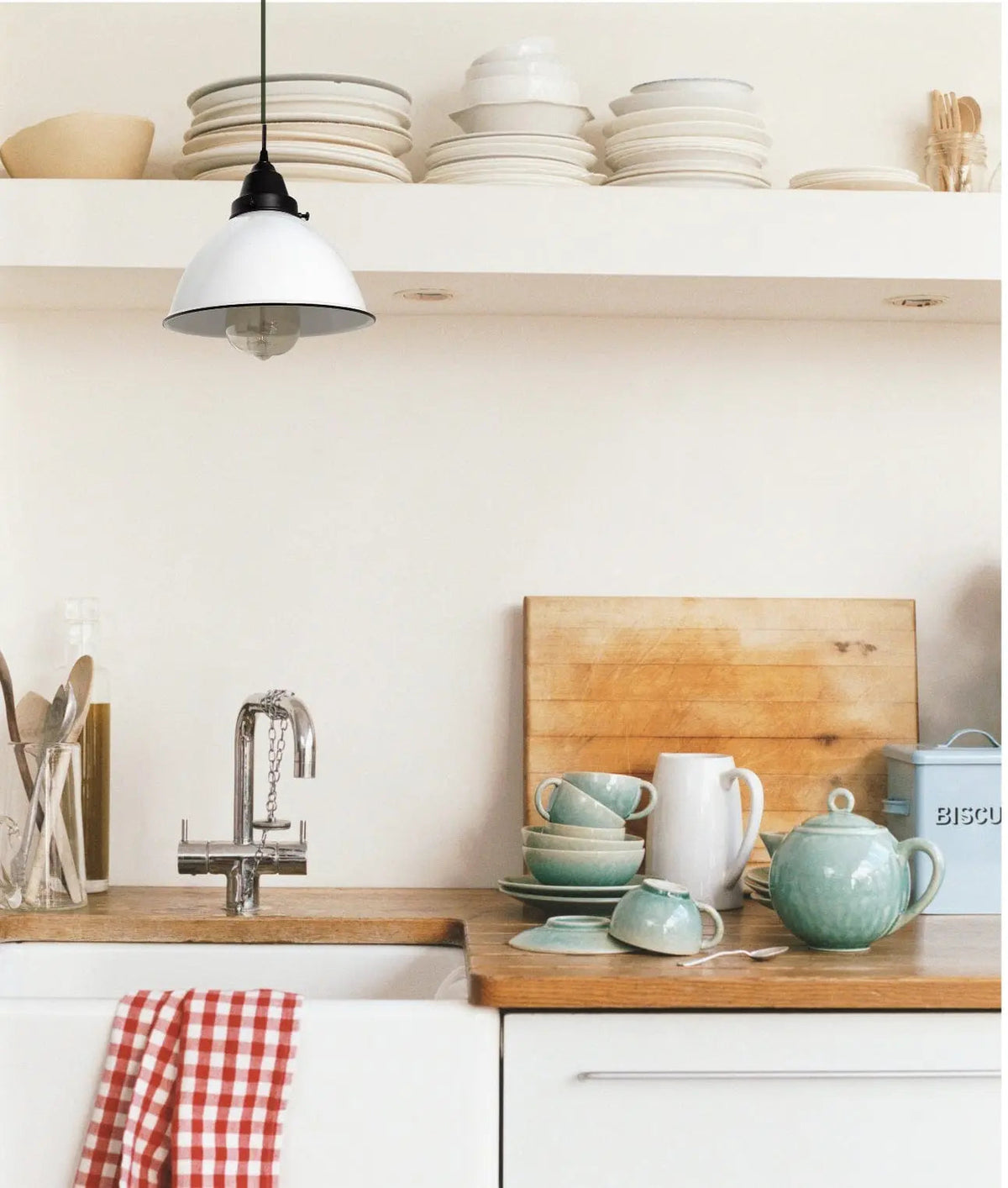  Modern Farmhouse White Pendant Light