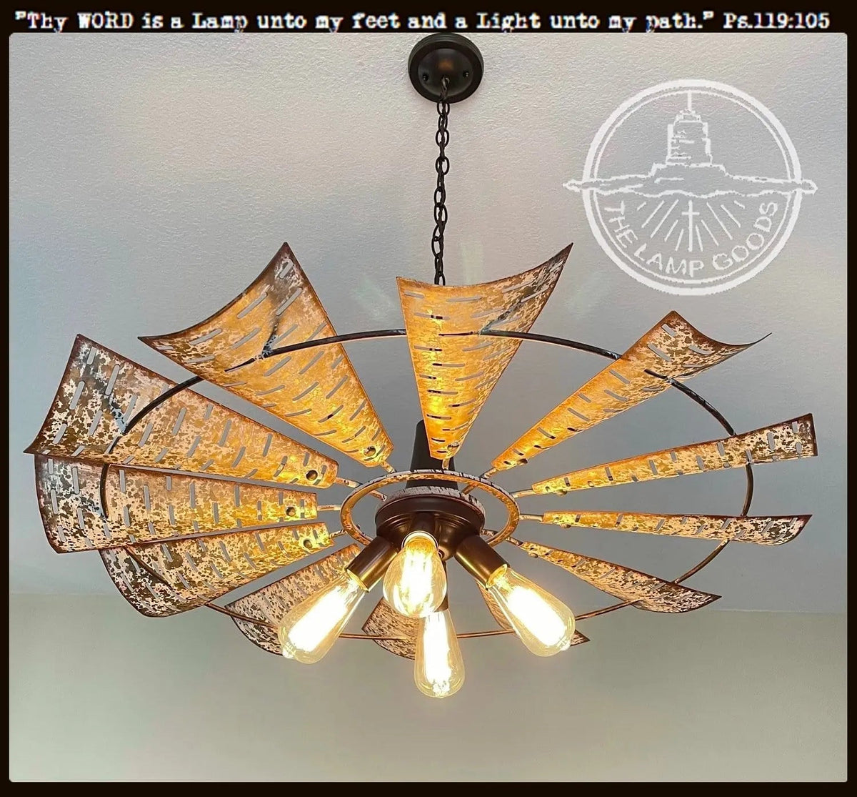 Windmill Chandelier Farmhouse Lighting Fixture