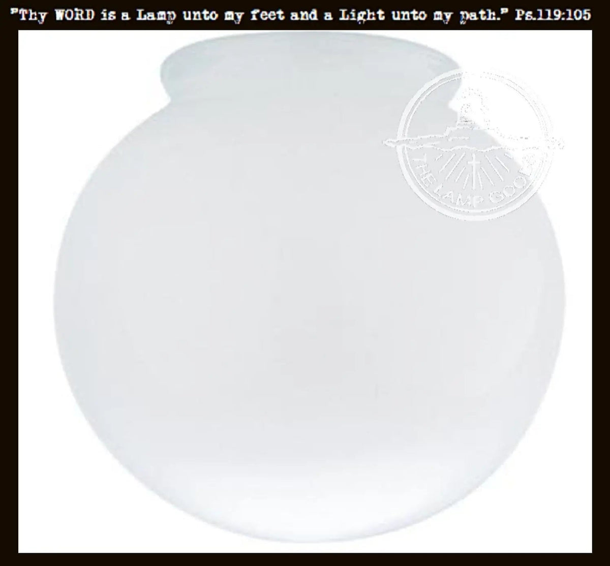  6" Milk Glass Replacement Globe